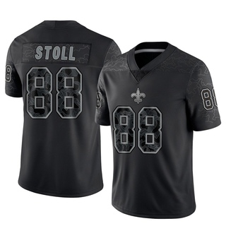 Limited Jack Stoll Men's New Orleans Saints Reflective Jersey - Black