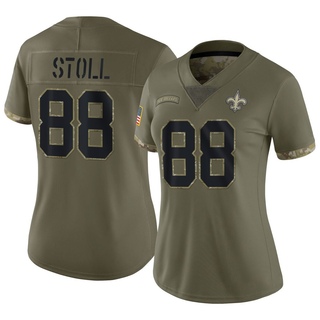 Limited Jack Stoll Women's New Orleans Saints 2022 Salute To Service Jersey - Olive