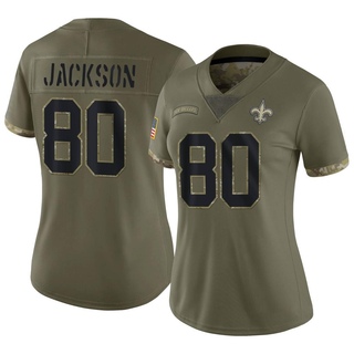 Limited Jermaine Jackson Women's New Orleans Saints 2022 Salute To Service Jersey - Olive