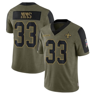 Limited Jordan Mims Men's New Orleans Saints 2021 Salute To Service Jersey - Olive