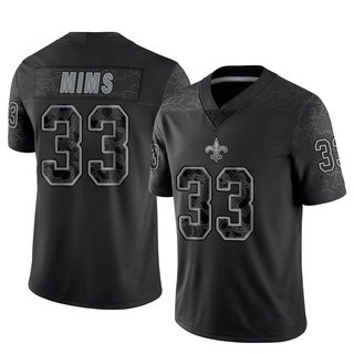 Limited Jordan Mims Men's New Orleans Saints Reflective Jersey - Black