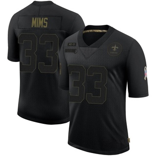 Limited Jordan Mims Youth New Orleans Saints 2020 Salute To Service Jersey - Black