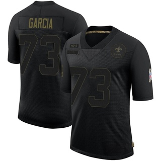Limited Max Garcia Men's New Orleans Saints 2020 Salute To Service Jersey - Black