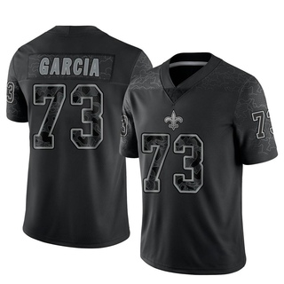 Limited Max Garcia Men's New Orleans Saints Reflective Jersey - Black