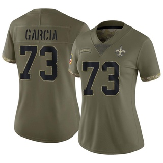 Limited Max Garcia Women's New Orleans Saints 2022 Salute To Service Jersey - Olive