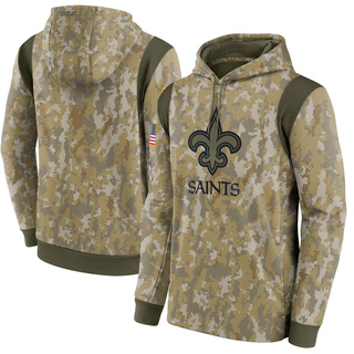 Men's New Orleans Saints 2021 Salute to Service Therma Performance Pullover Hoodie - Camo