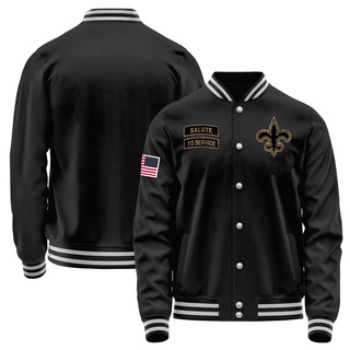 Men's New Orleans Saints Salute to Service Sideline Performance Jacket - Black