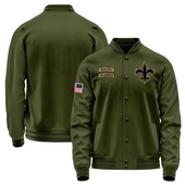 Men's New Orleans Saints Salute to Service Sideline Performance Jacket - Olive