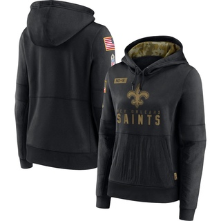 Women's New Orleans Saints 2020 Salute to Service Performance Pullover Hoodie - Black